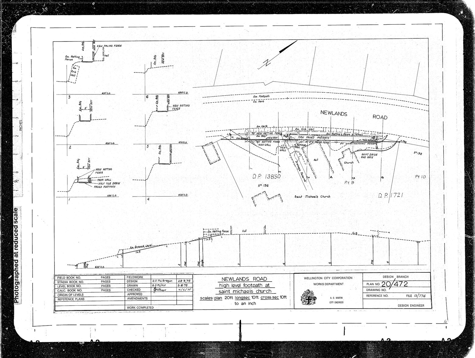 Newlands Road, High Level Footpath at Saint Michaels Church
