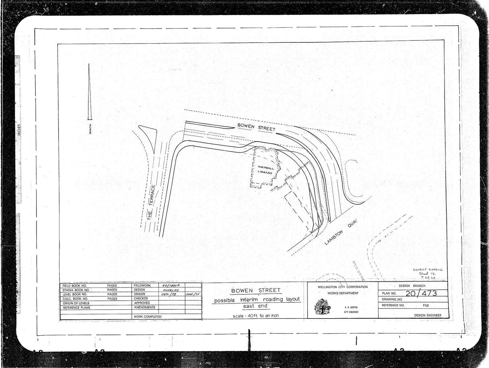 Bowen Street, Proposed Interim Roading Layout East End