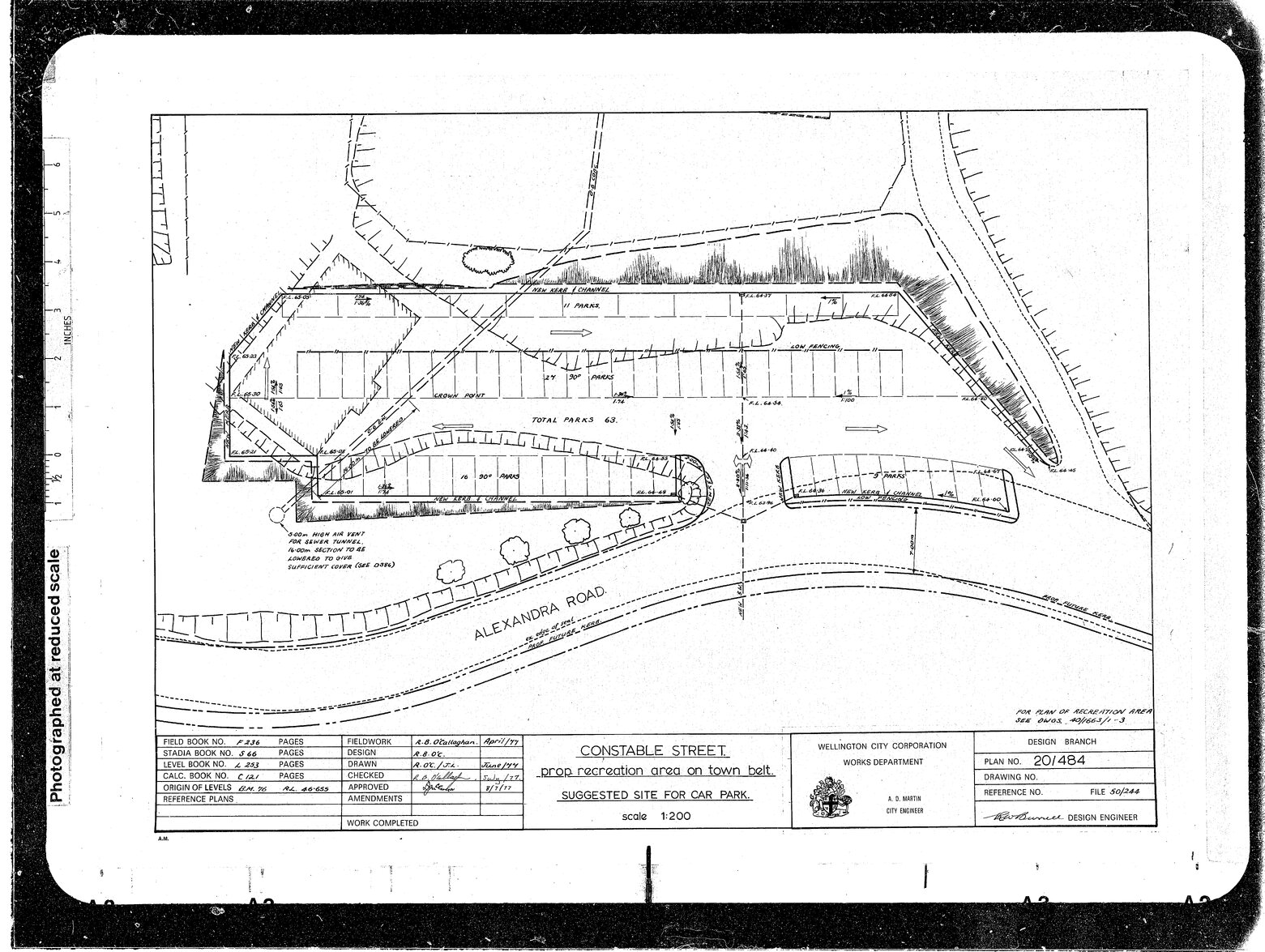 Constable Street, Proposed Recreation Area on Town Belt, Suggested Site for Car Park