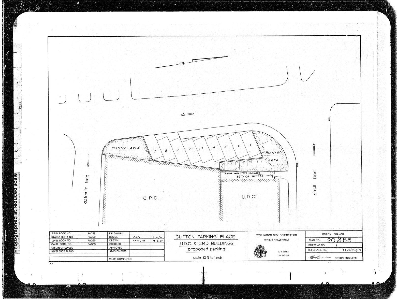 Clifton Parking Place, UDC &amp; CPD Buildings Proposed Parking