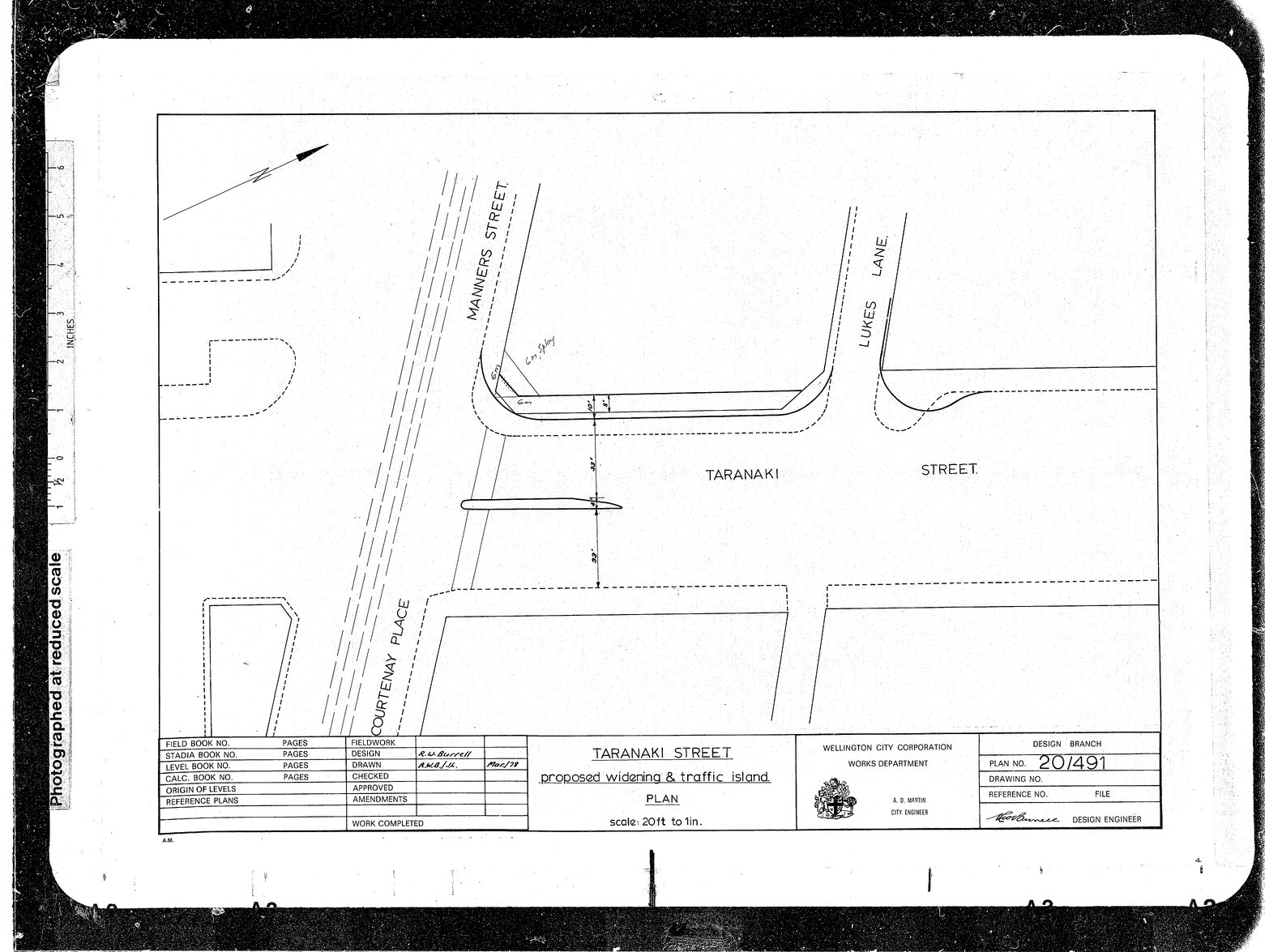 Taranaki Street, Proposed Widening &amp; Traffic Islands