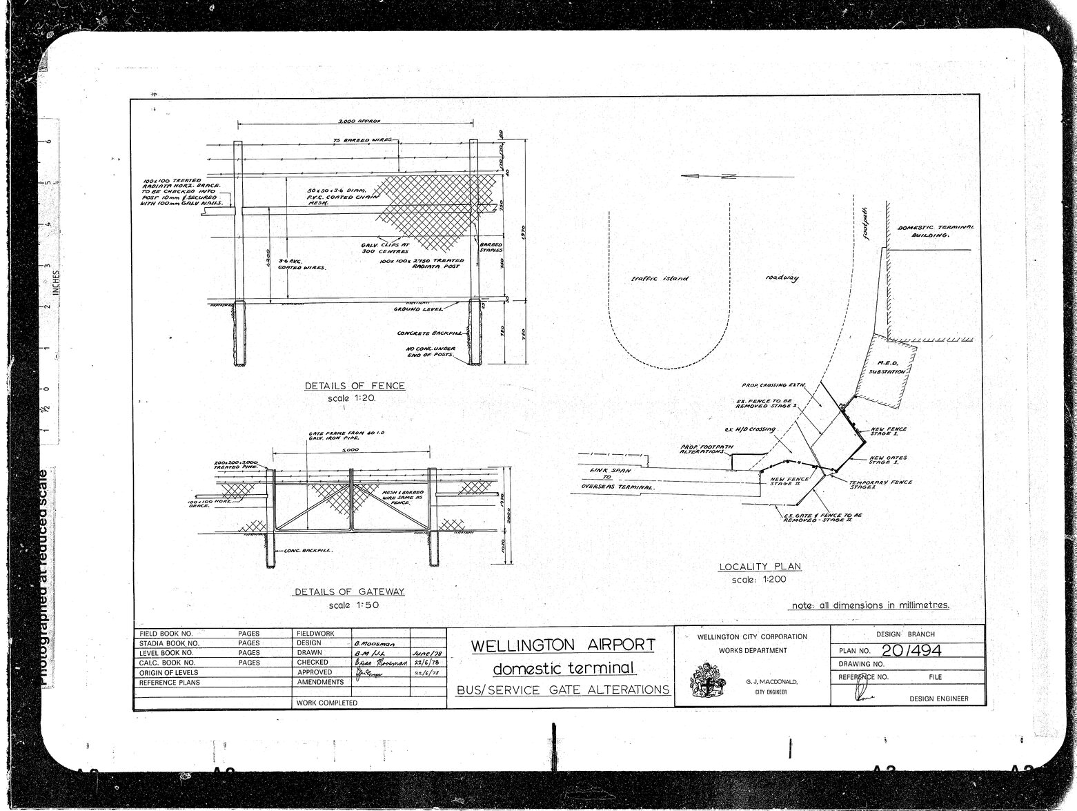 Wellington Airport, Domestic Terminal, Bus/Services Gate Alterations