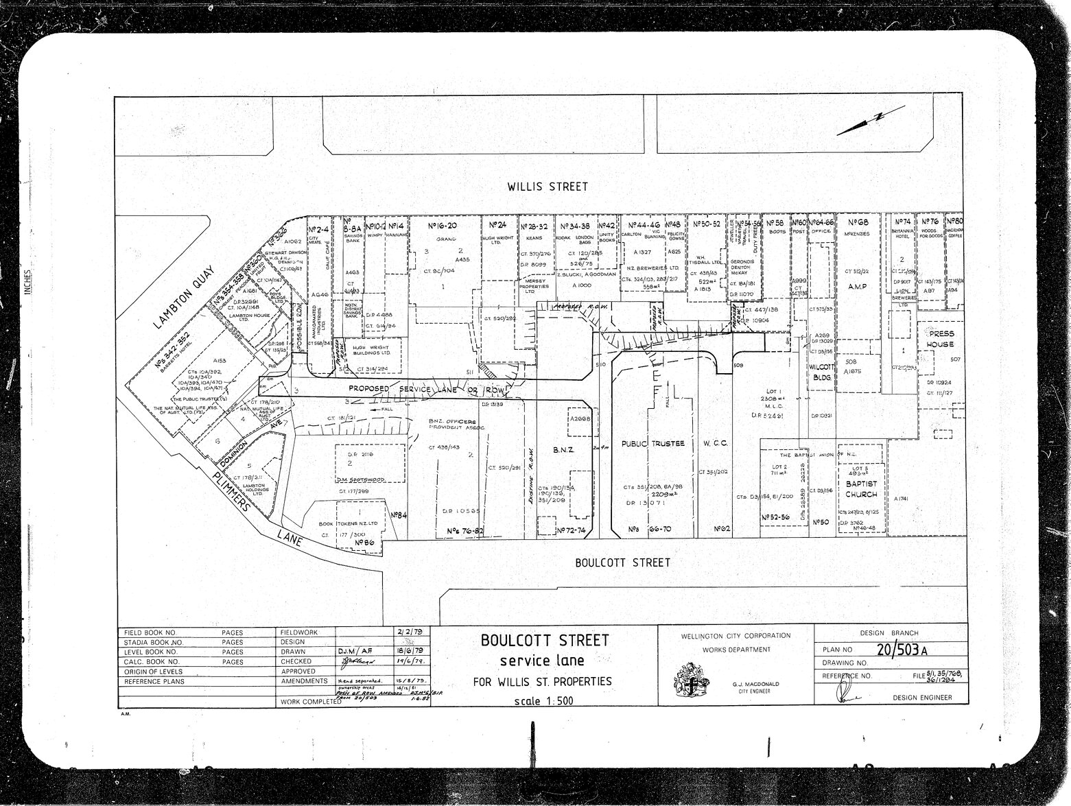 Boulcott Street, Service Lane for Willis Street Properties