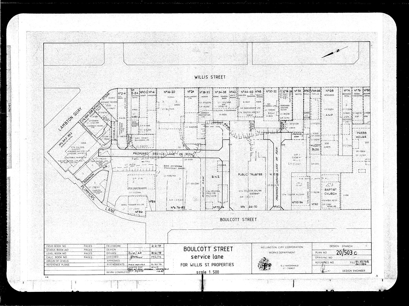 Boulcott Street, Service Lane for Willis Street Properties