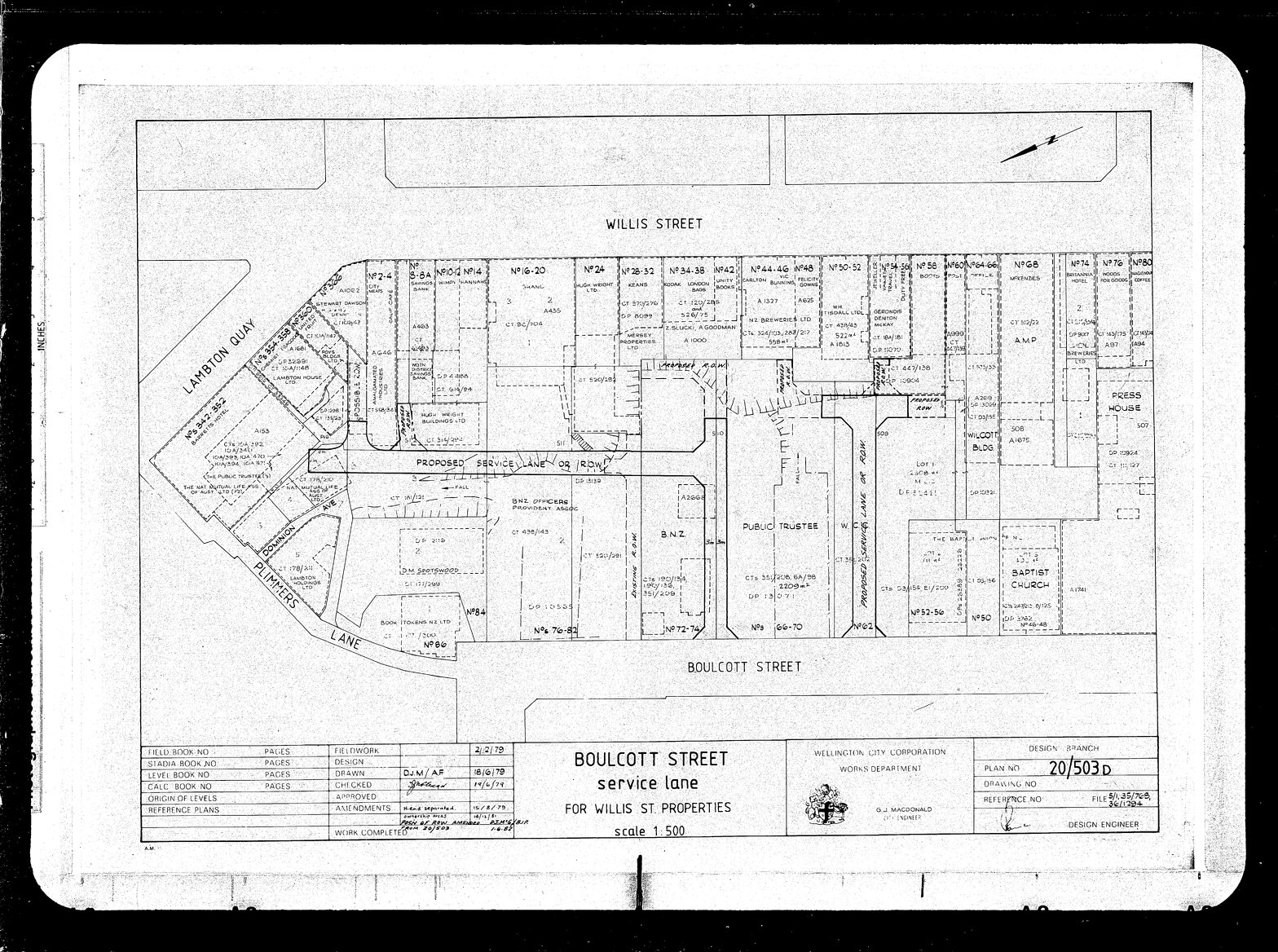 Boulcott Street, Service Lane for Willis Street Properties