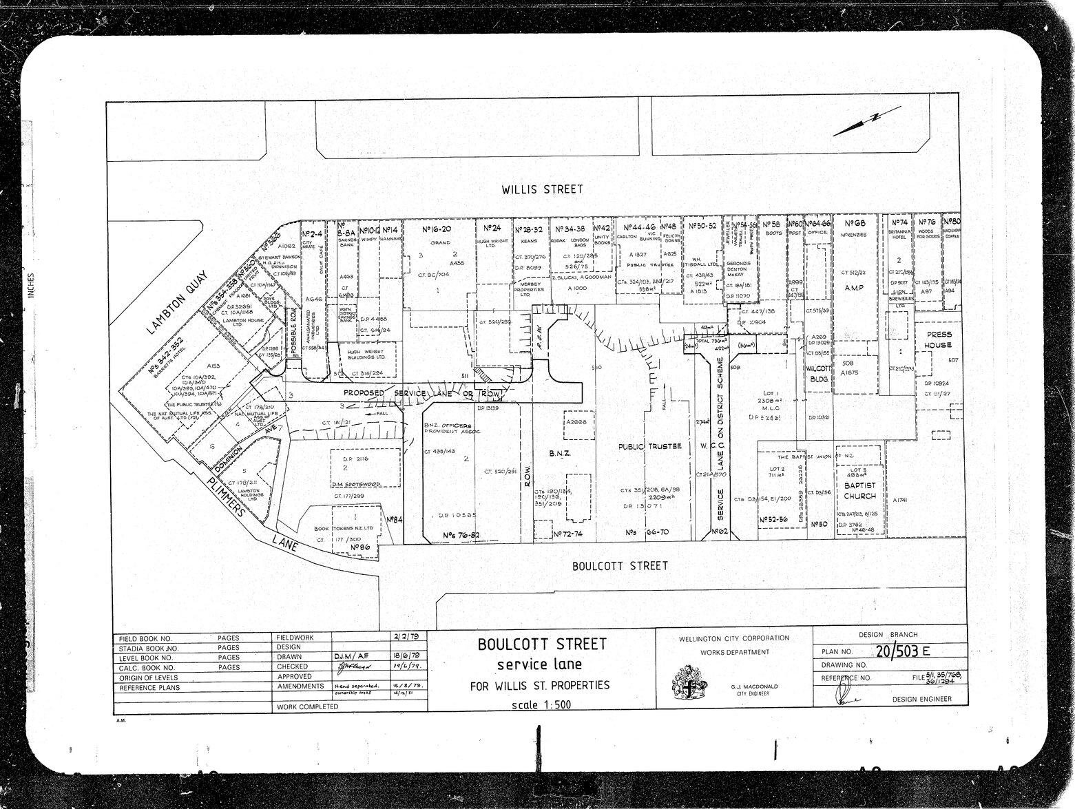 Boulcott Street, Service Lane for Willis Street Properties