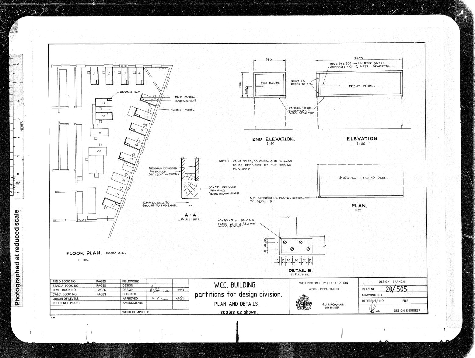 Wellington City Council Building, Partitions for Design Division