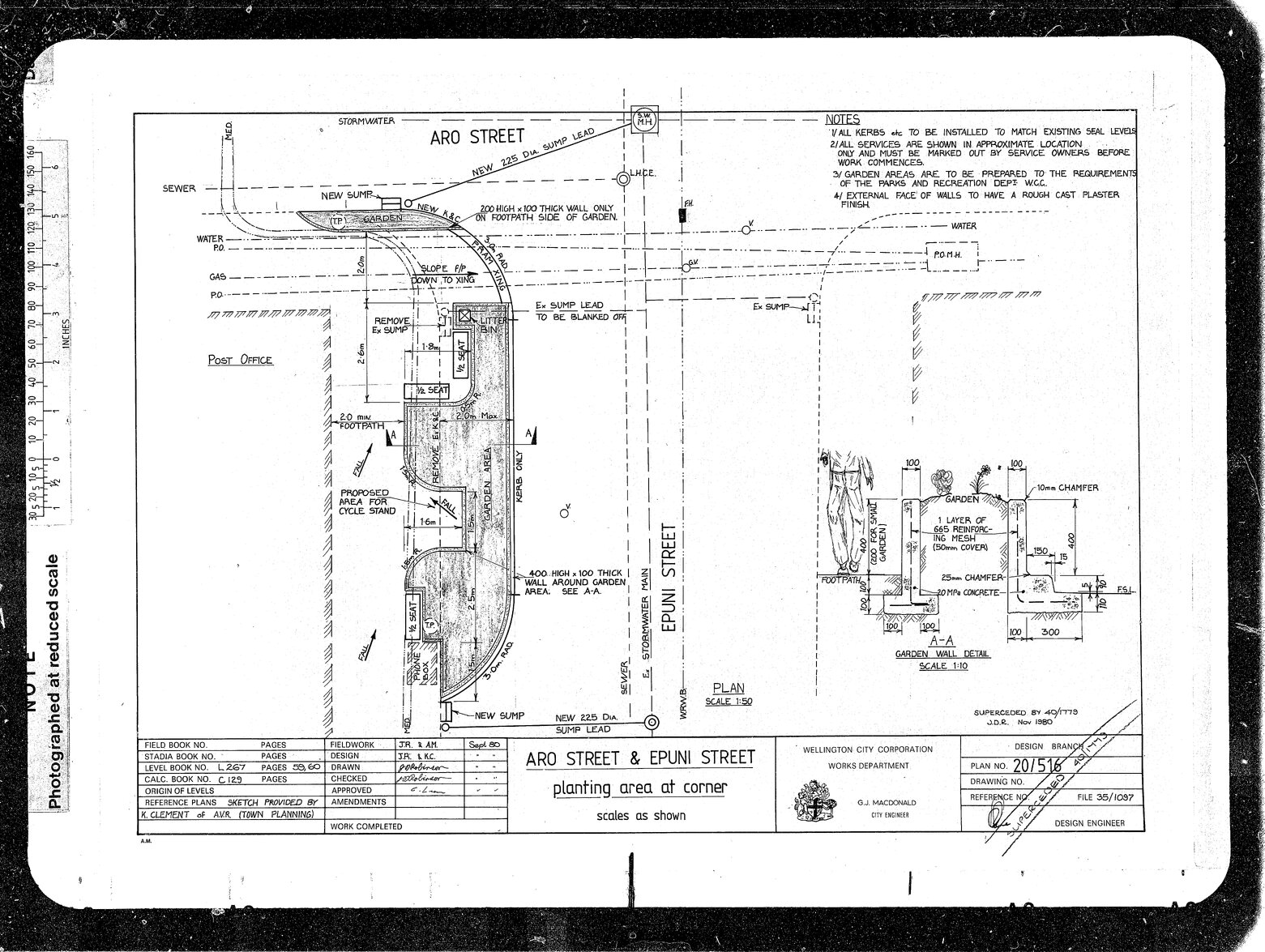 Aro Street &amp; Epuni Street [Hōniana Te Puni Street], Planting Area at Corner