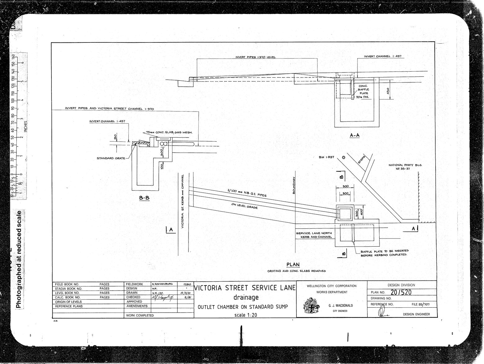 Victoria Street Service Lane, Drainage