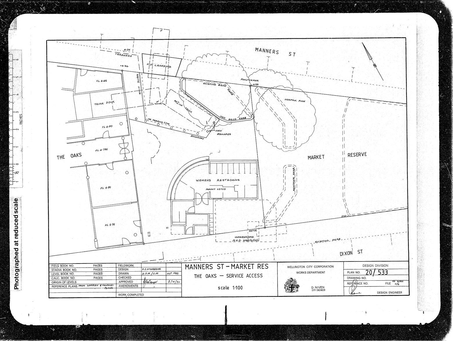Manners Street, Market Reserve, The Oaks Service Access