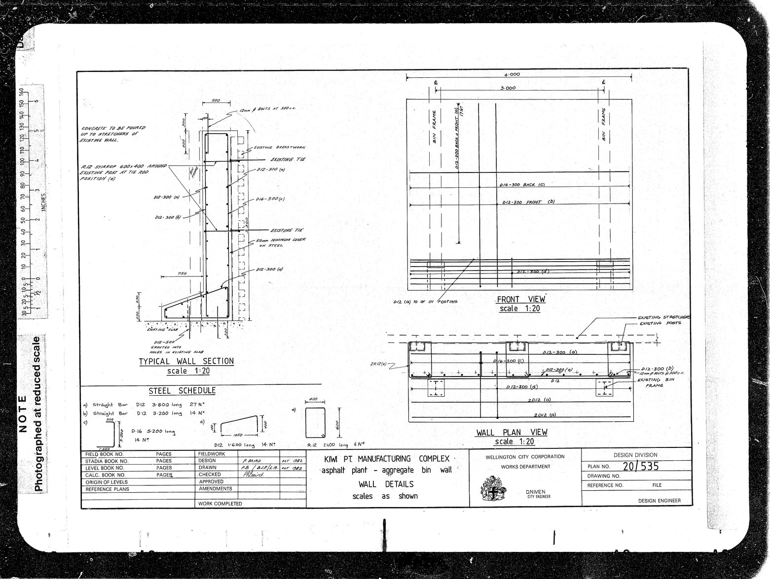 Kiwi Point Manufacturing Complex, Asphalt Plant, Aggregate Bin Wall, Wall Details