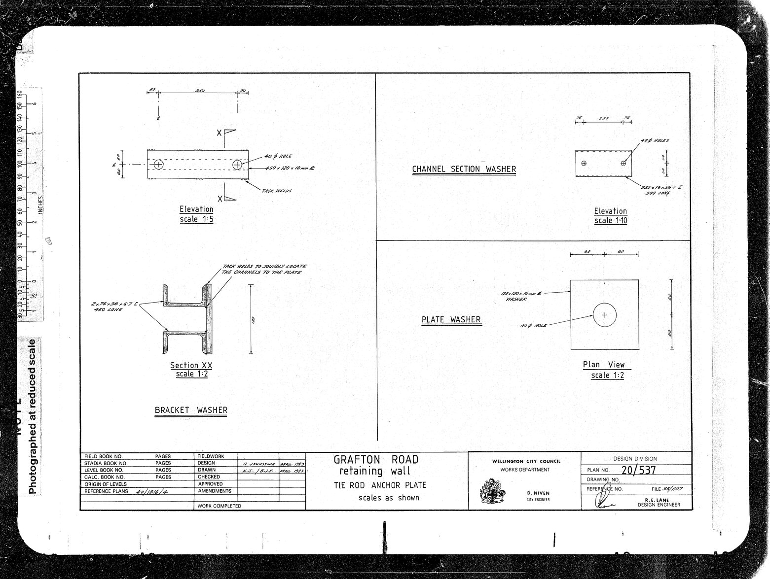 Grafton Road, Retaining Wall, Tie Rod Anchor Plate