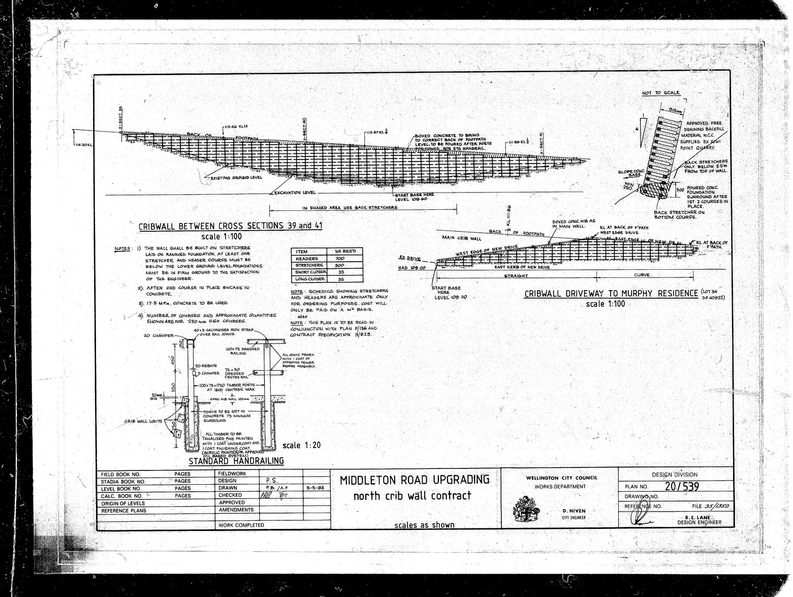 Middleton Road Upgrading, North Crib Wall Contract