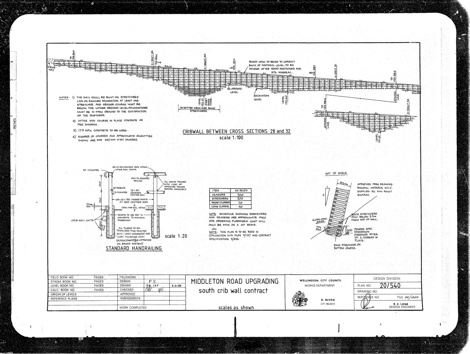 Middleton Road Upgrading, South Crib Wall Contract