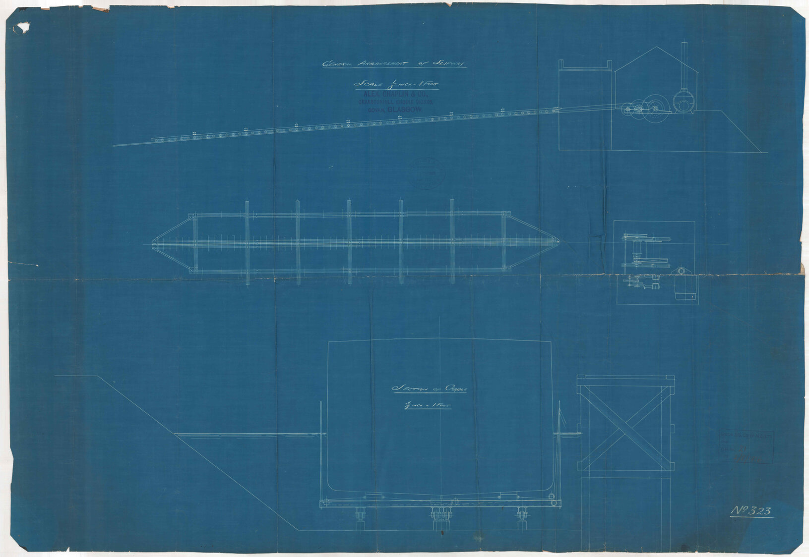 General arrangement of slipway