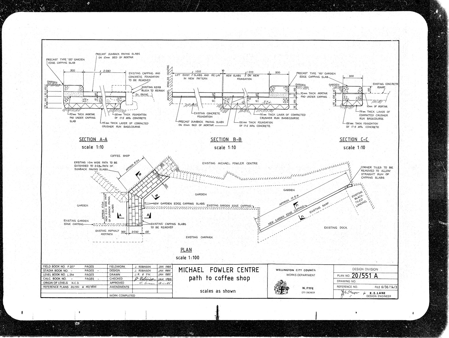 Michael Fowler Building, Path to Coffee Shop