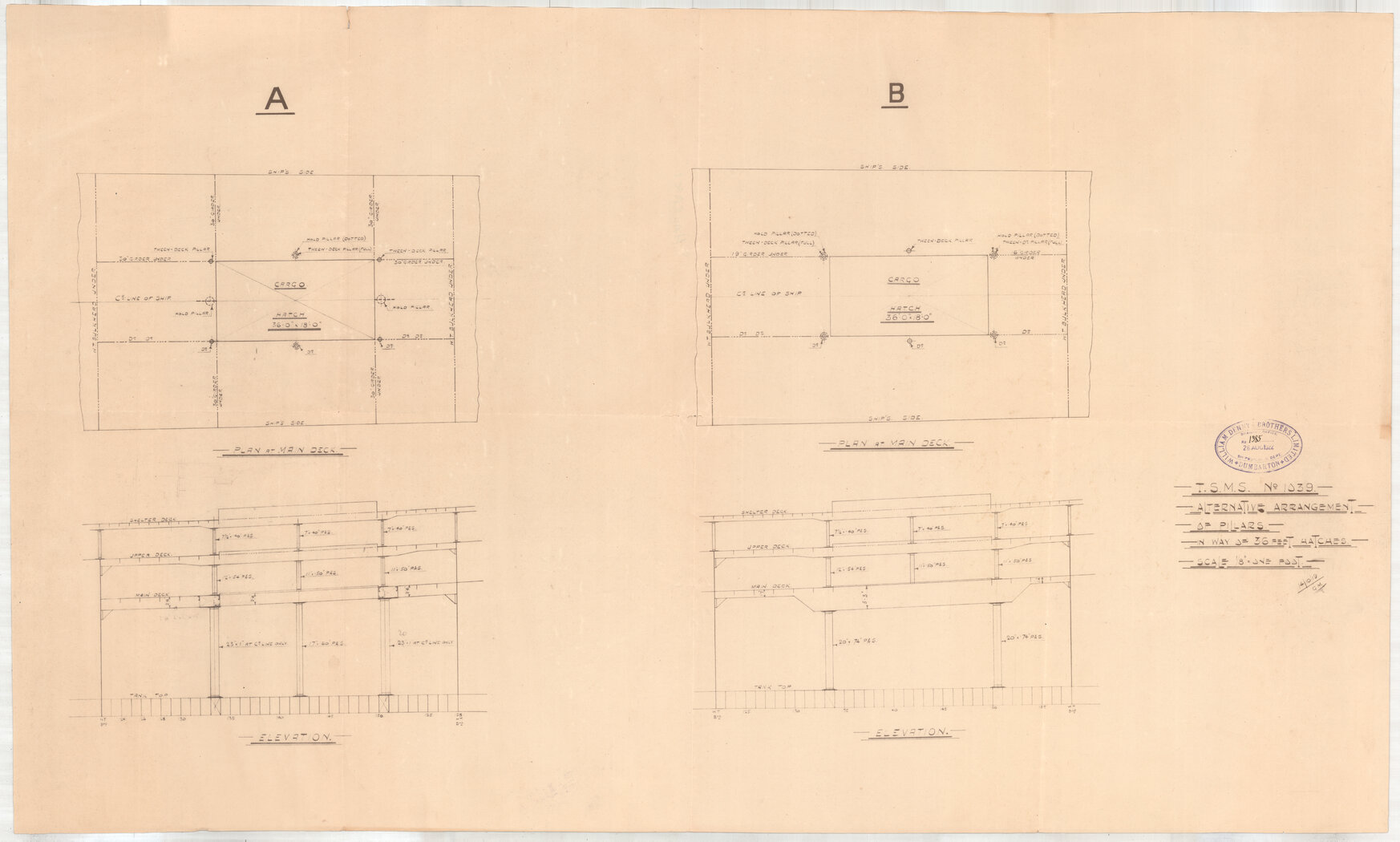 TSMS [Hauraki], alternative arrangement of pillars