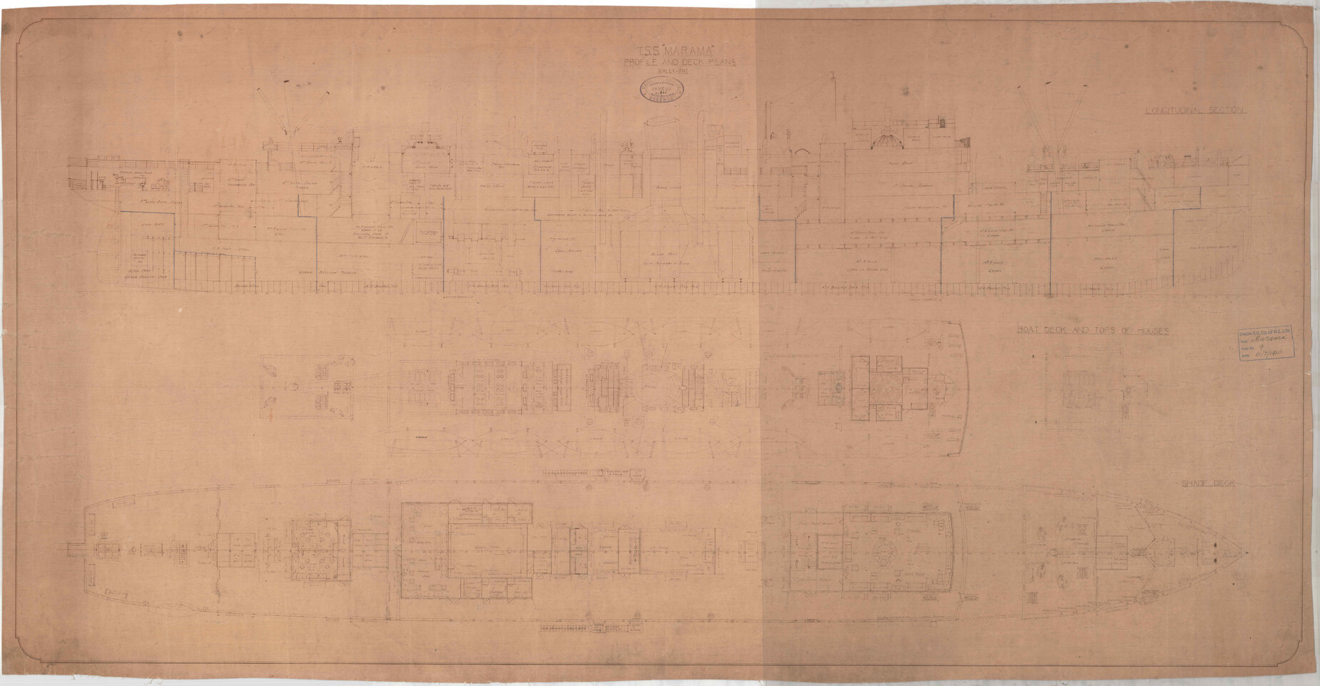 TSS Marama, profile and deck