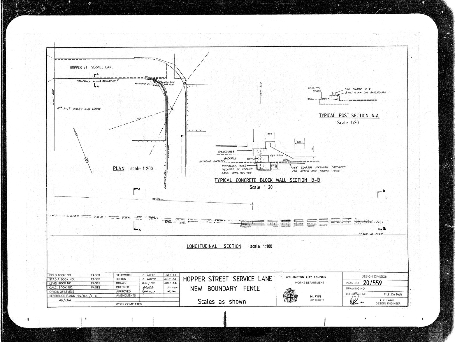 Hopper Street, Service Lane, New Boundary Fence