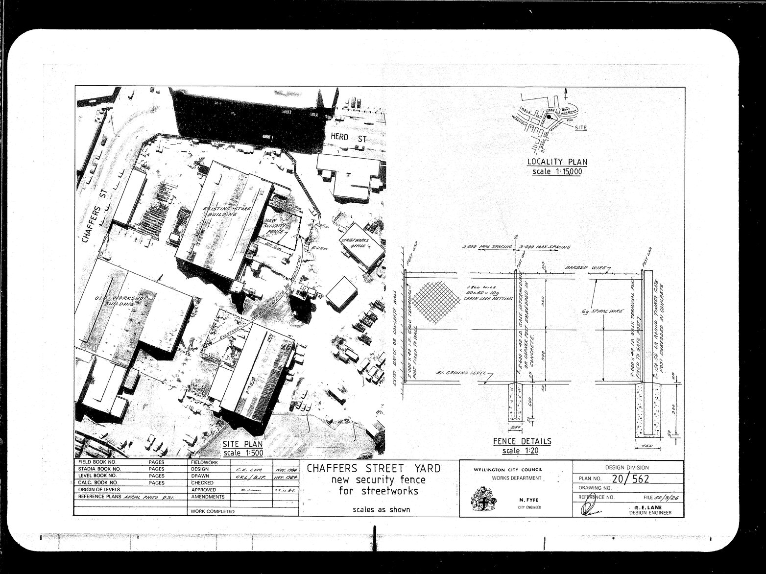 Chaffers Street Yard, New Security Fence for Street Works