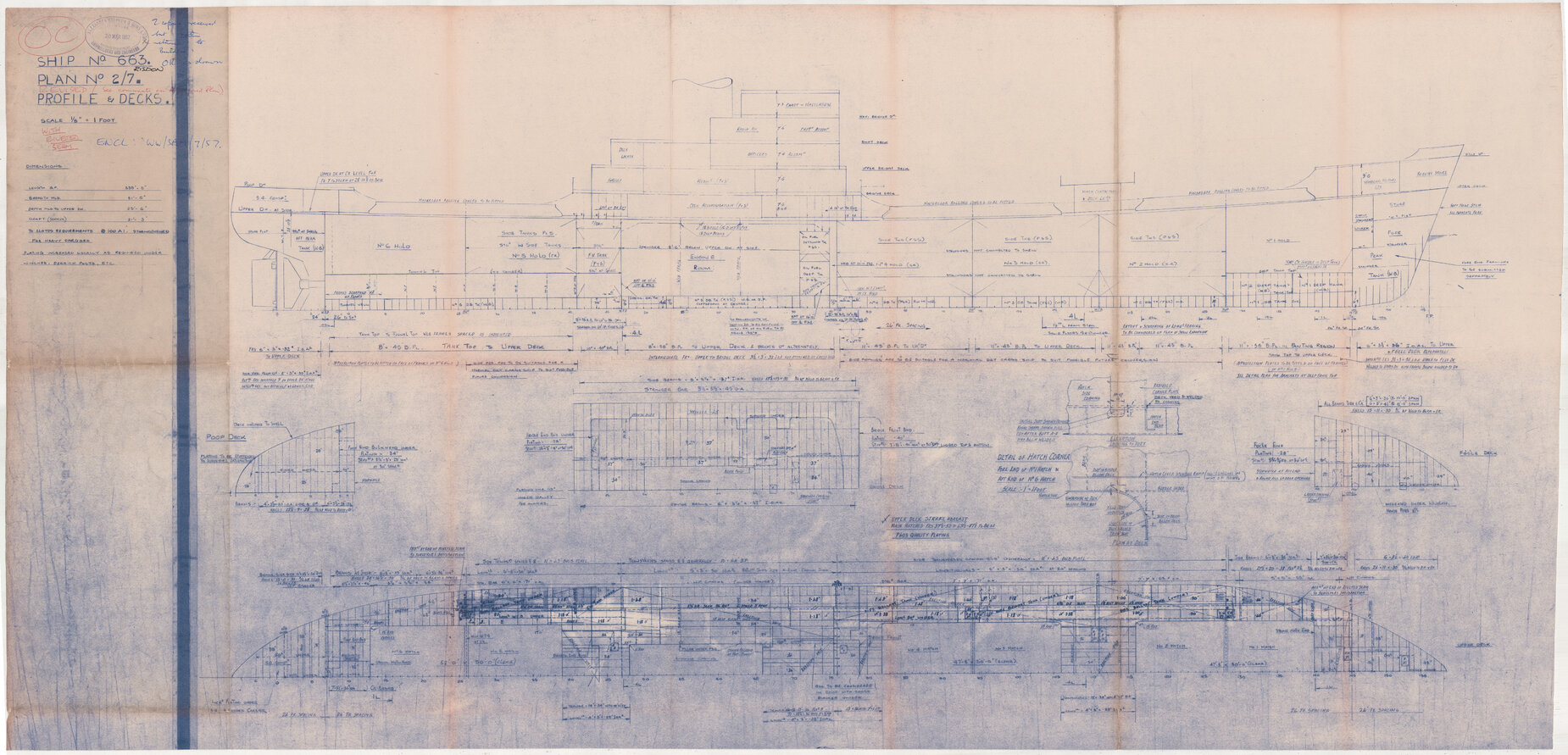 MV Risdon, profile and decks