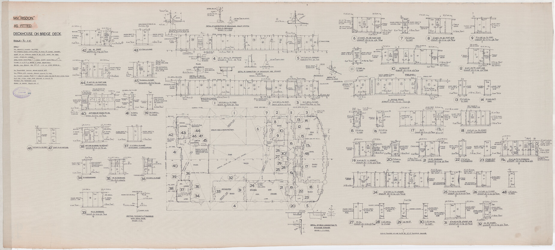 MV Risdon, as fitted deckhouse on bridge deck