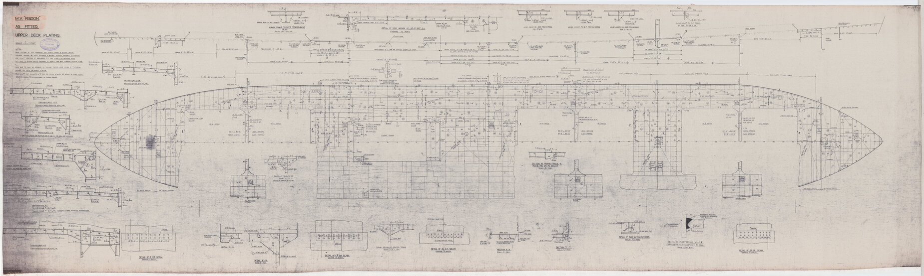MV Risdon, as fitted upper deck plating