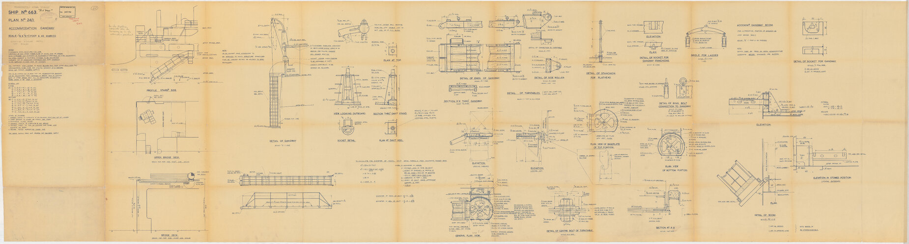MV Risdon, accommodation gangway