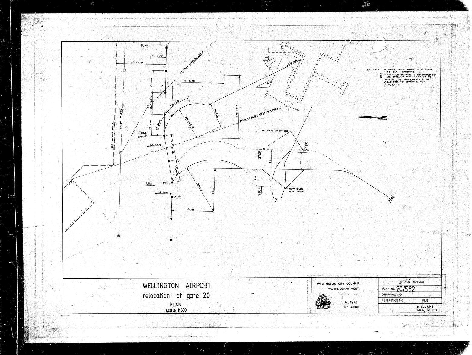 Wellington Airport relocation of gate 20