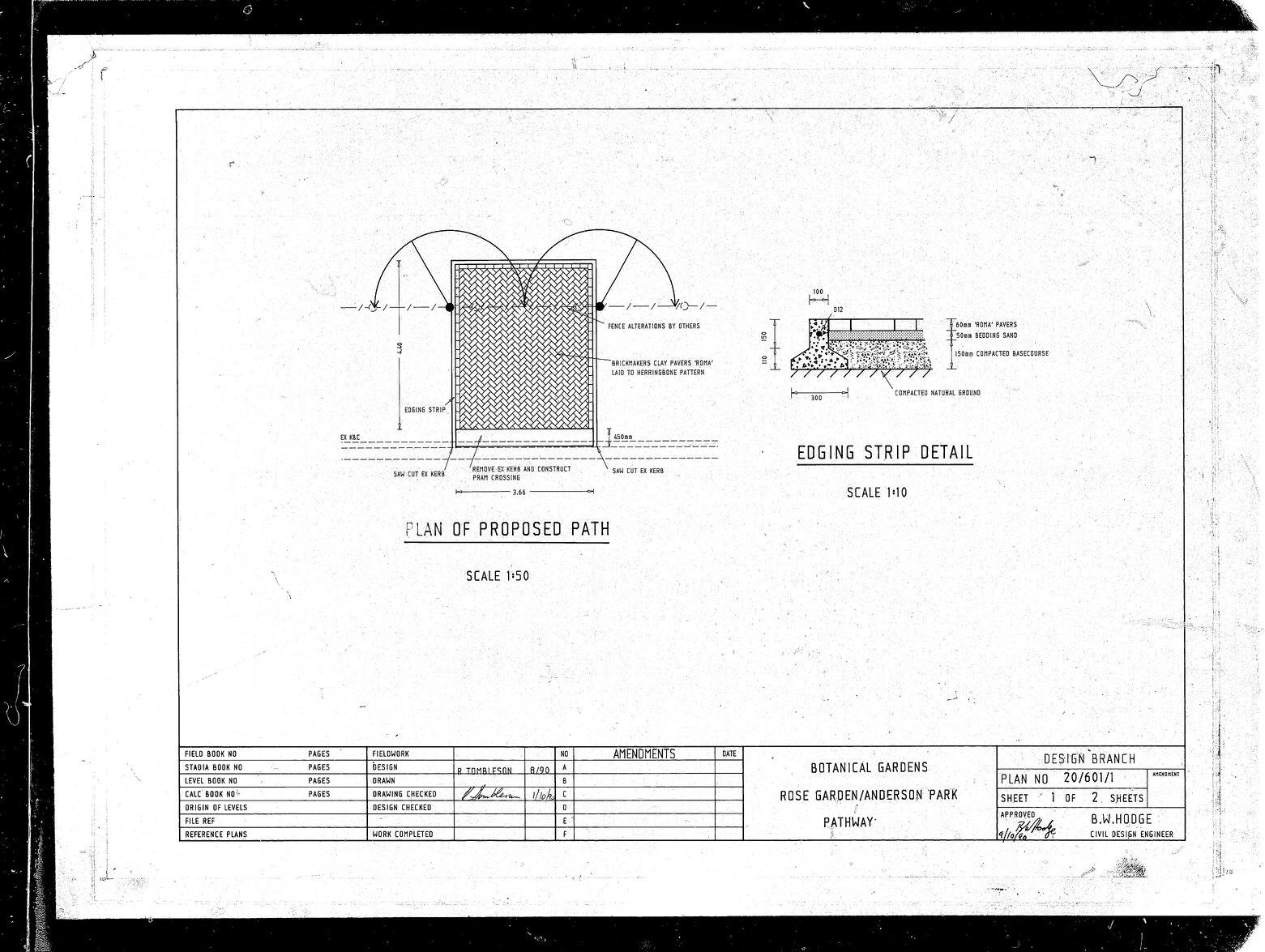 Botanical Gardens, Rose Garden, Anderson Park pathway