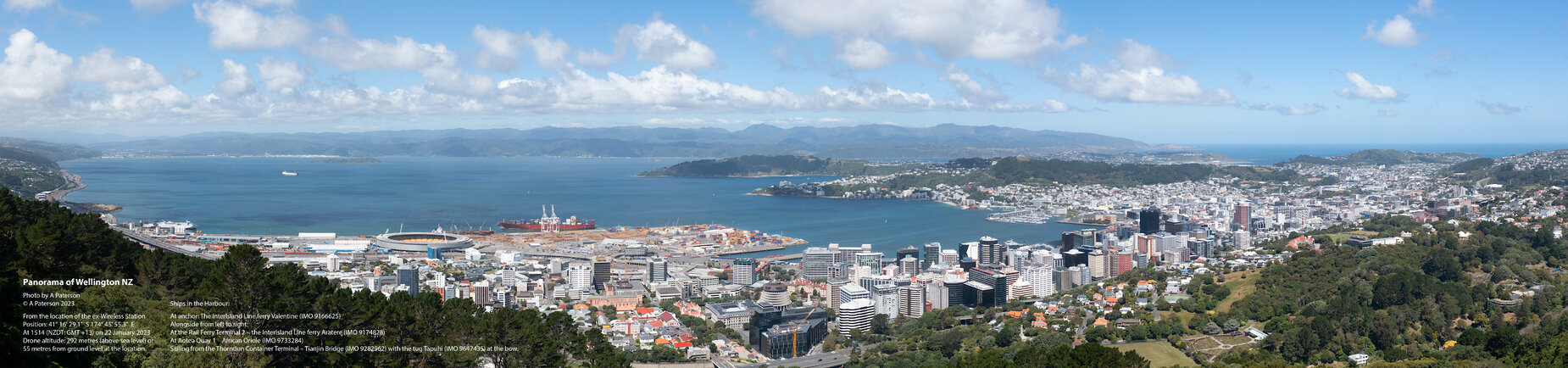 Panorama of Wellington, from Wireless Station, 2023