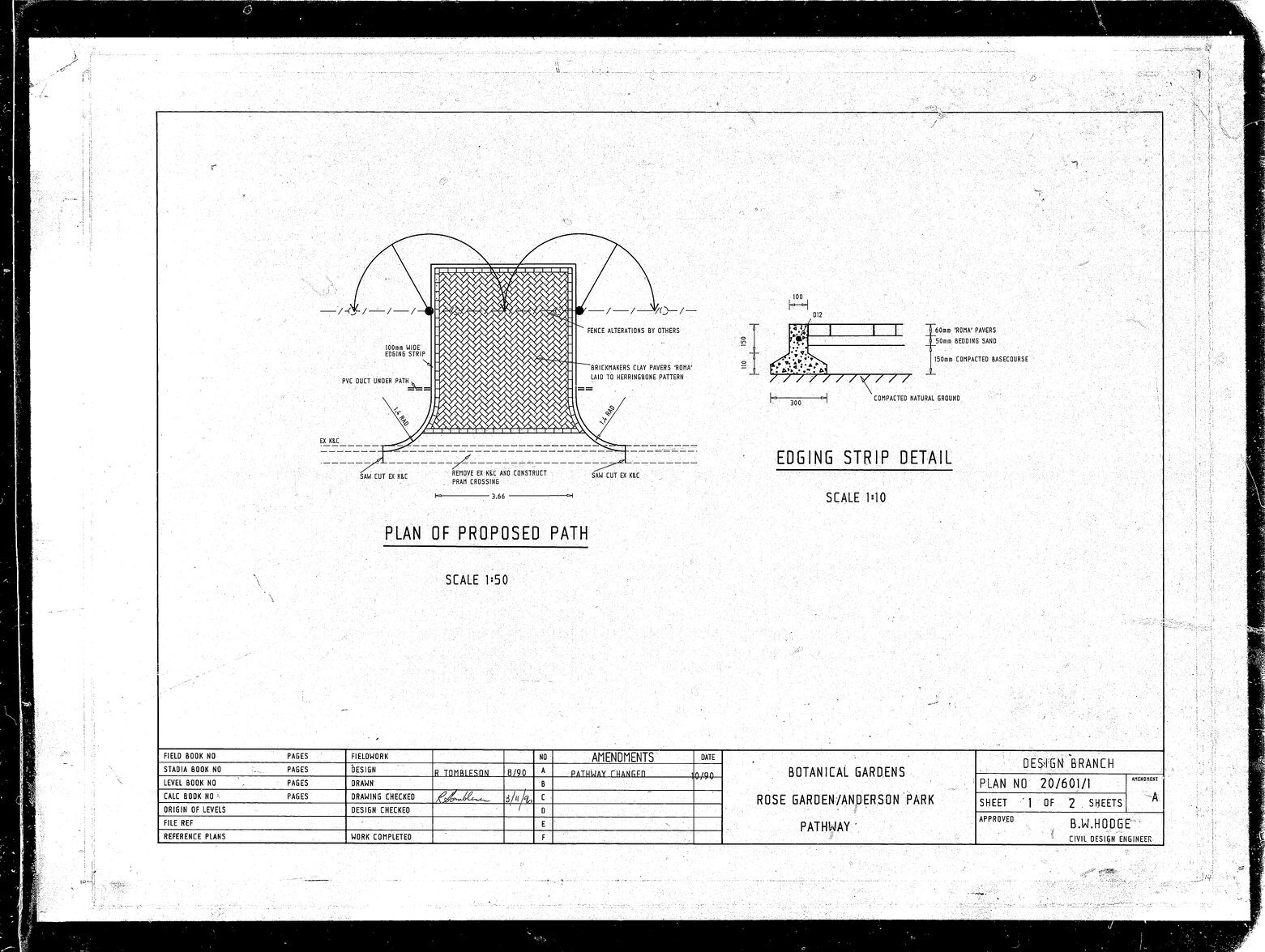 Botanical Gardens, Rose Garden, Anderson Park pathway