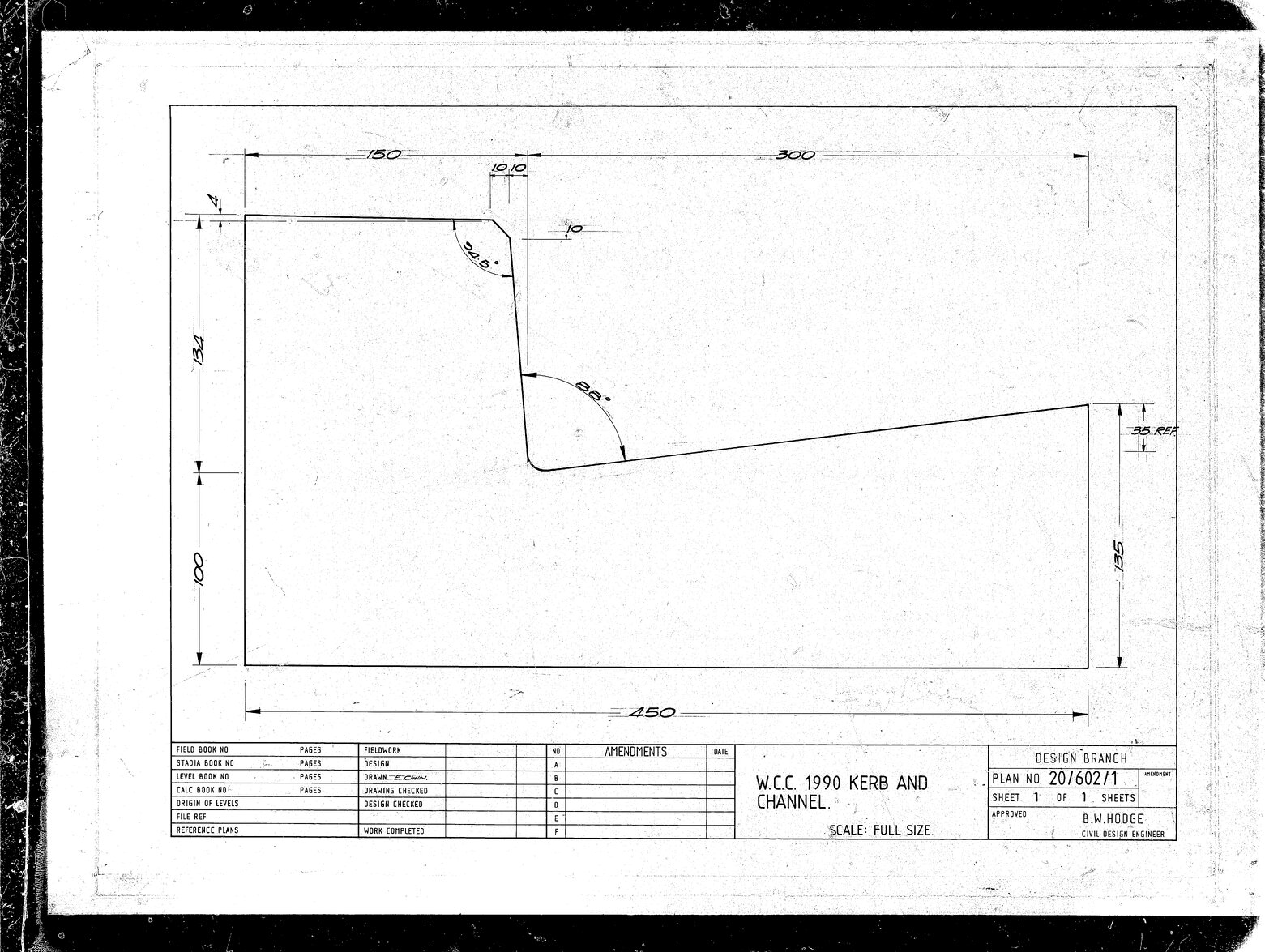 WCC 1990 Kerb and channel