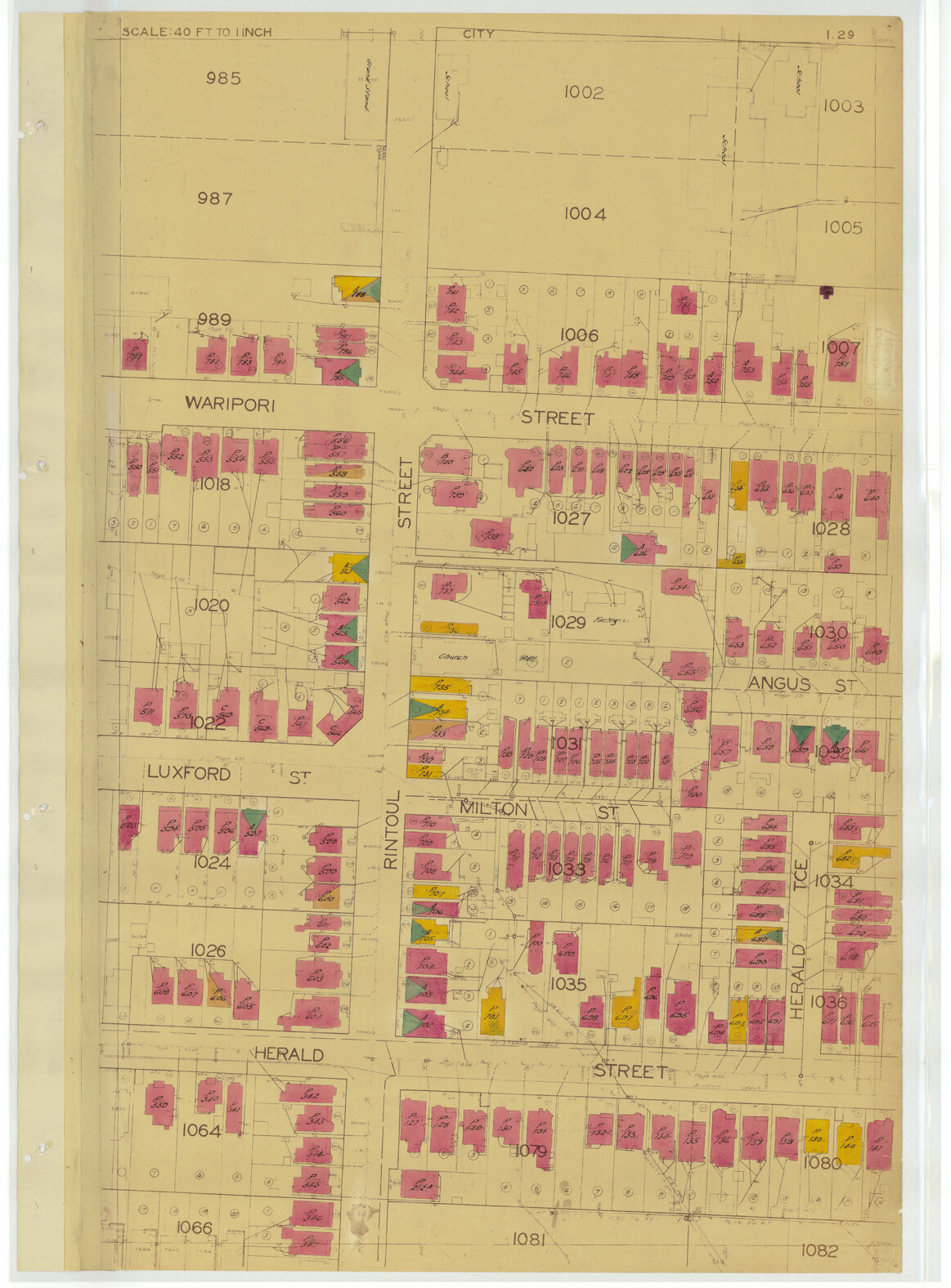 1937 Housing Survey, sheet I29