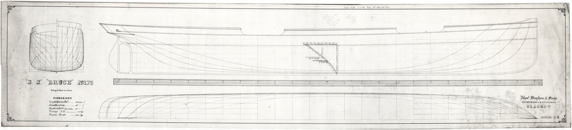 SS Bruce, [hull plan]