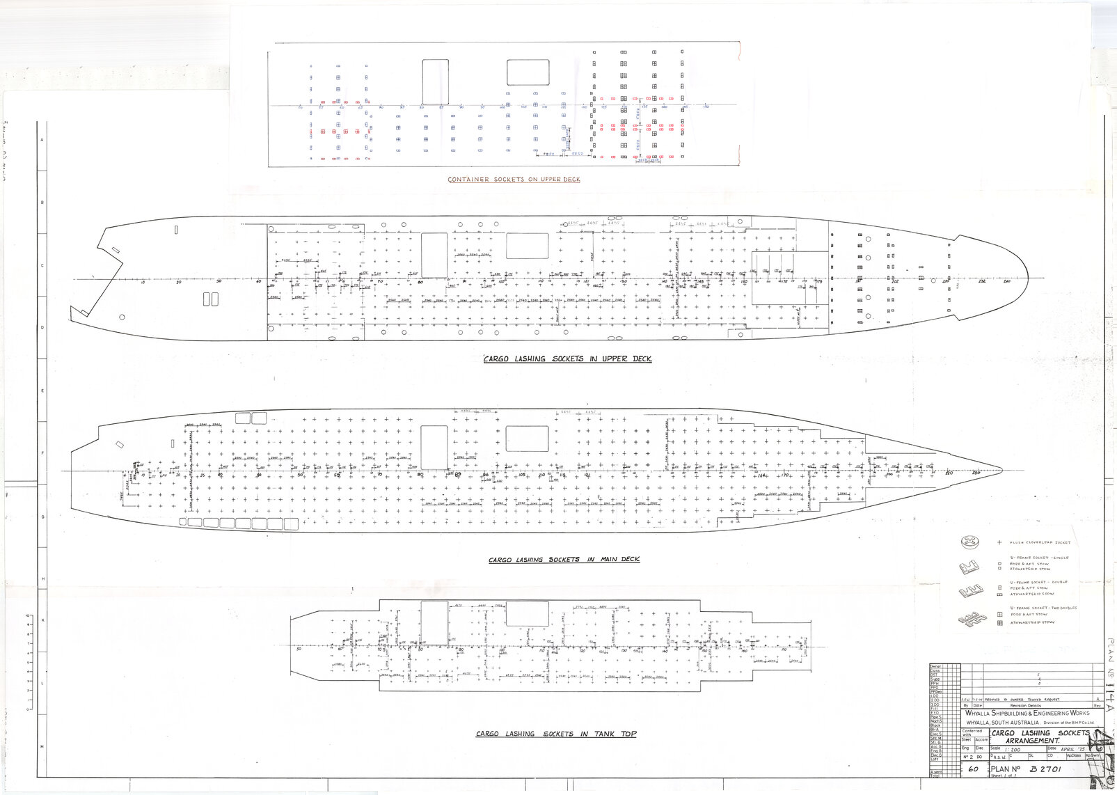Union Rotorua, cargo lashing sockets arrangement