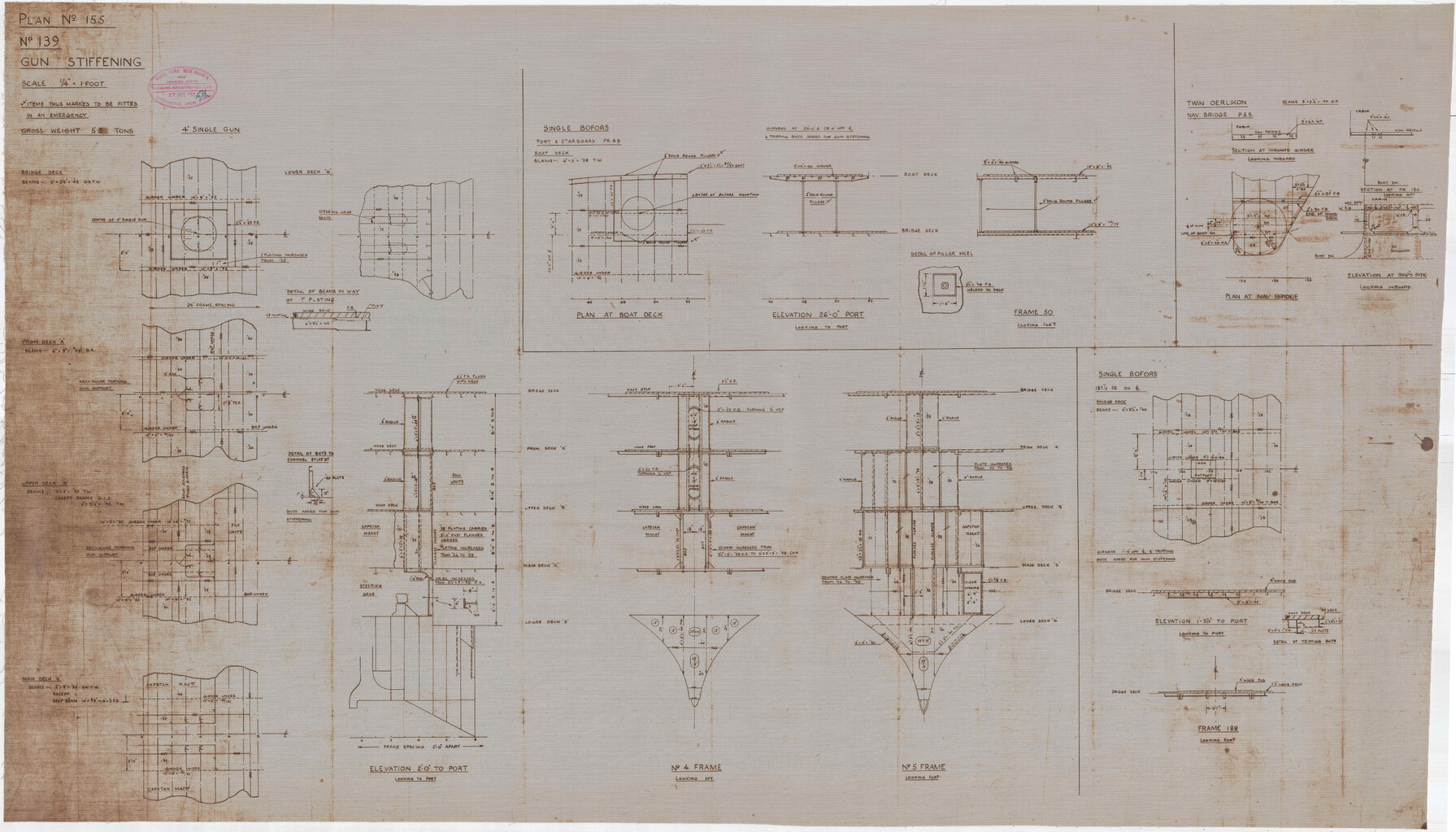 [TEV Maori], gun stiffening