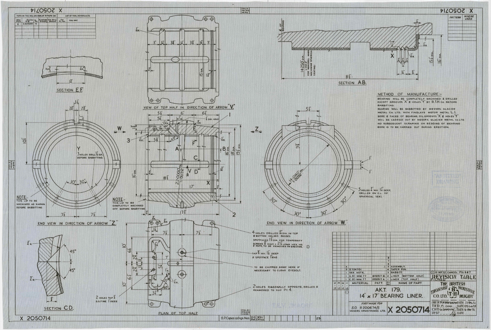 TEV Maori, bearing liner