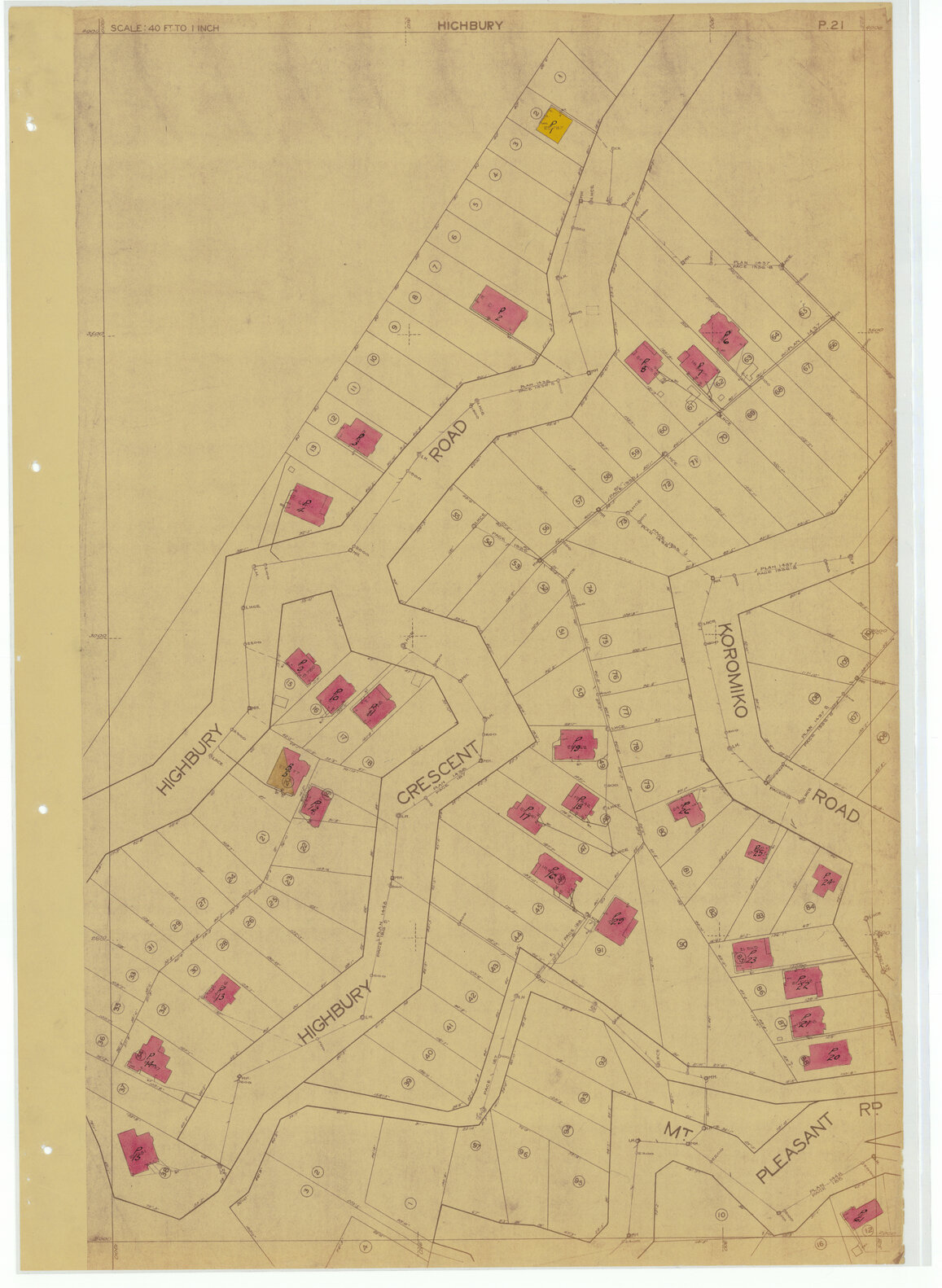 1937 Housing Survey, sheet P21