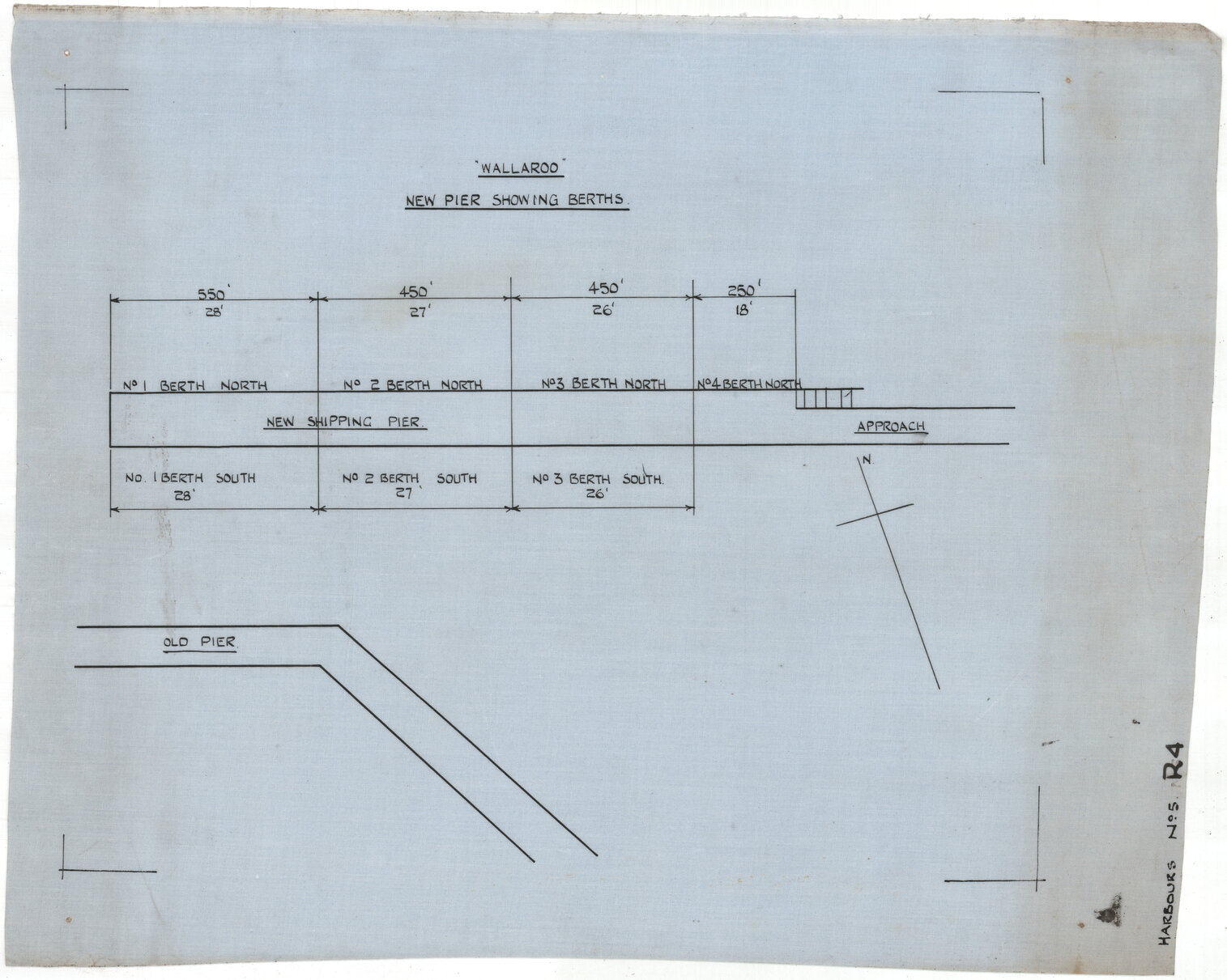 Wallaroo, new pier showing berths