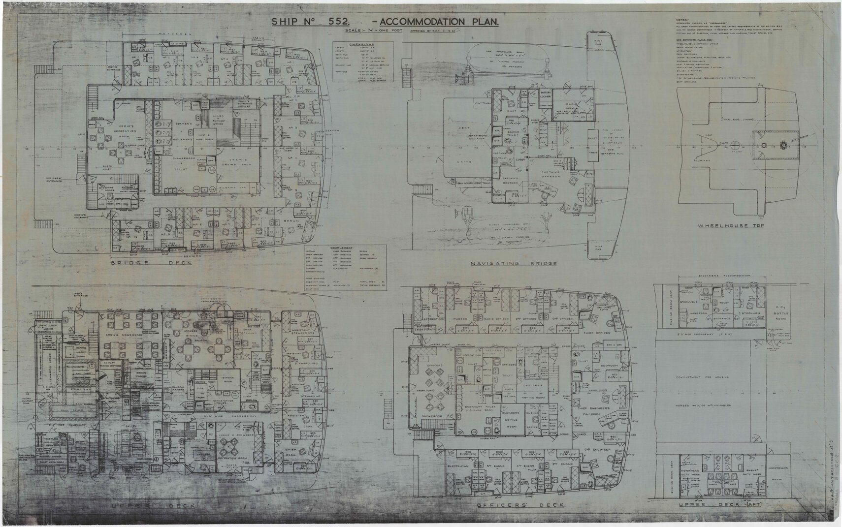 TSMV Marama, accommodation plan