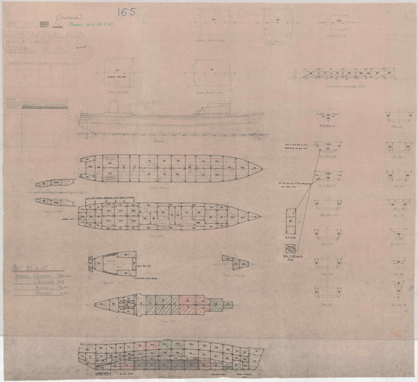 [TSMV Marama], construction plan