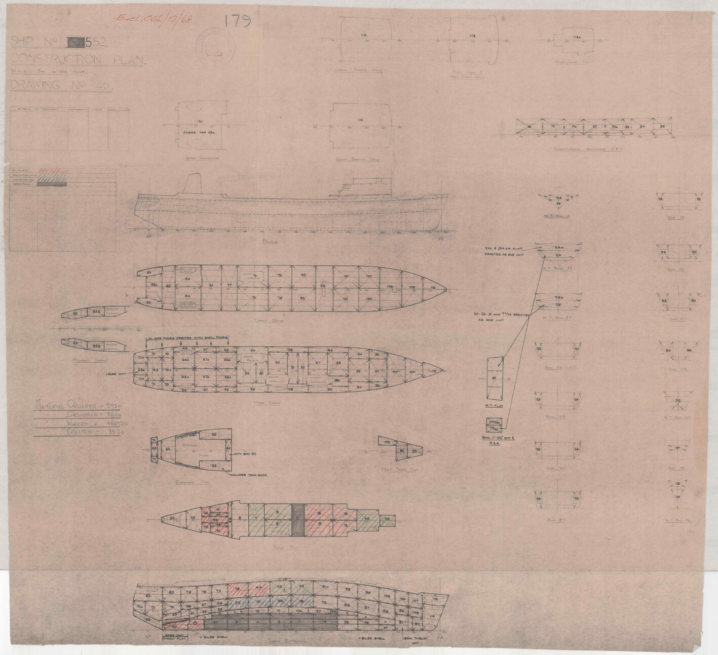 [TSMV Marama], construction plan
