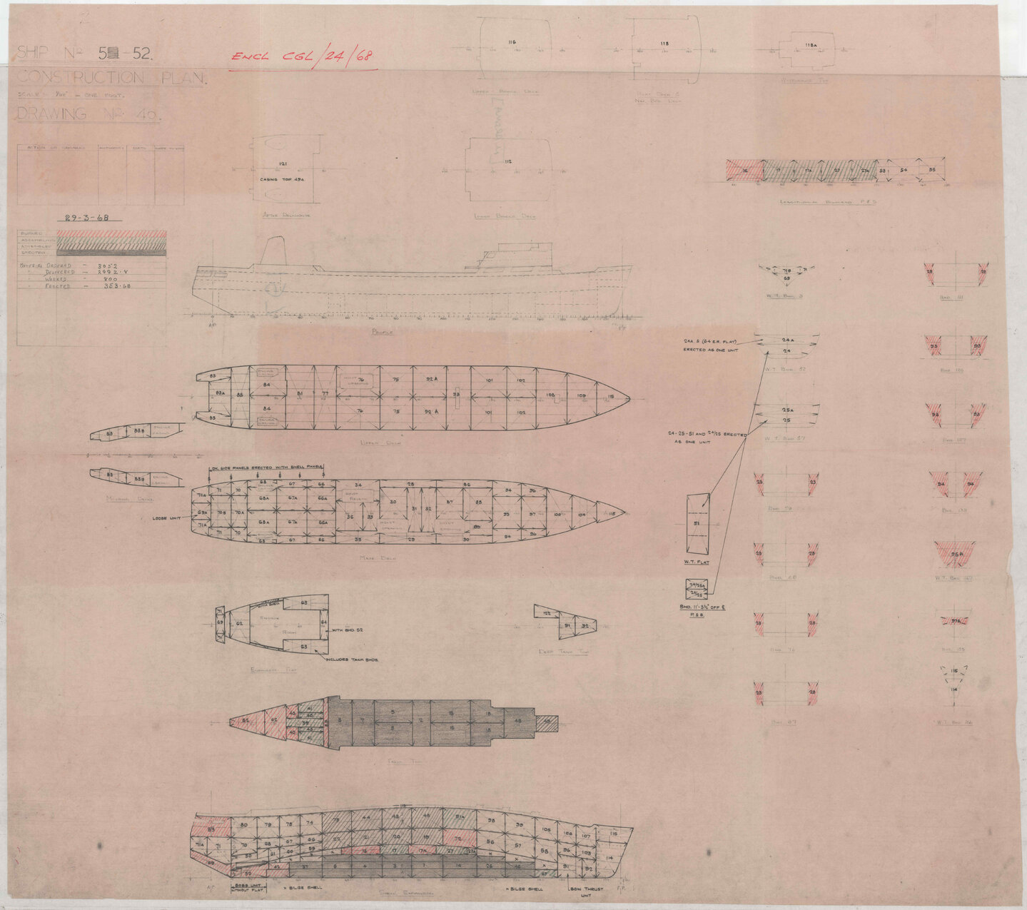 [TSMV Marama], construction plan