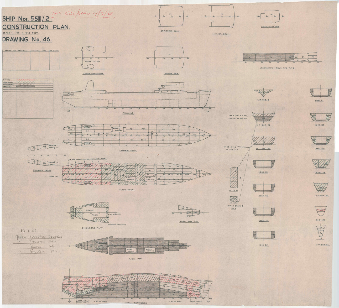 [TSMV Marama], construction plan