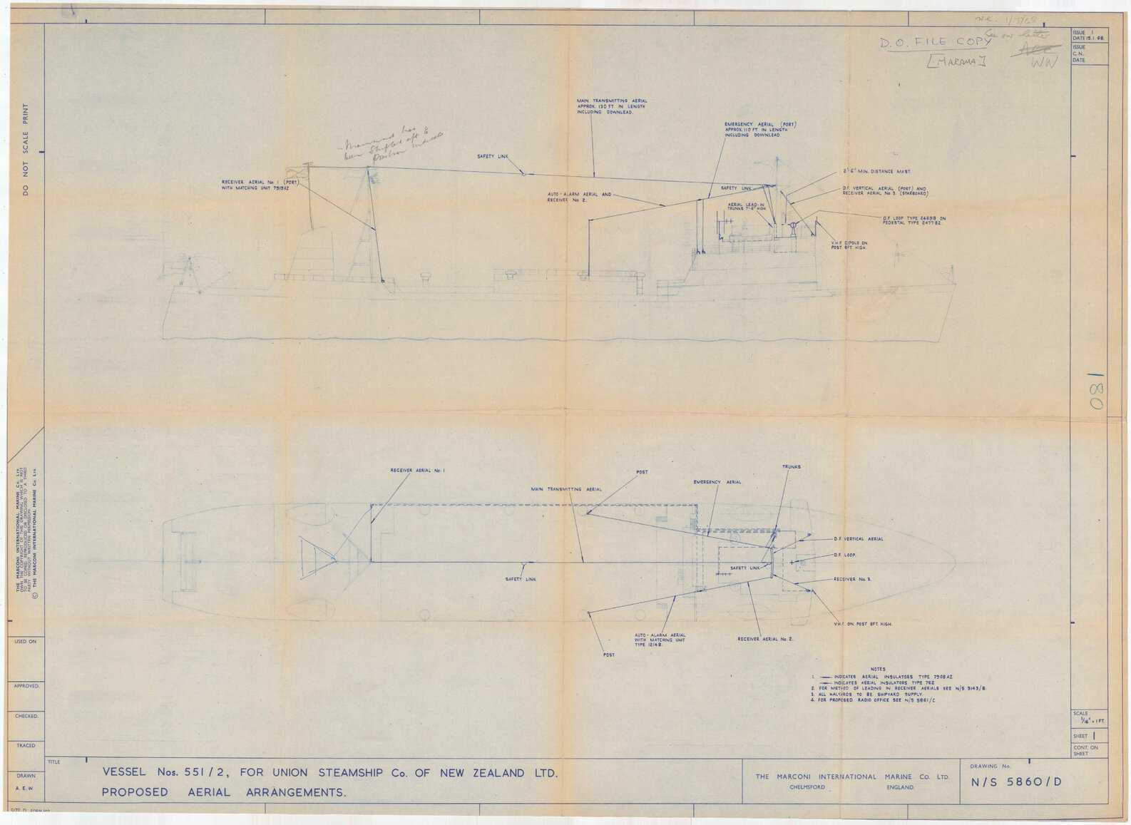 [TSMV Marama], proposed aerial arrangements
