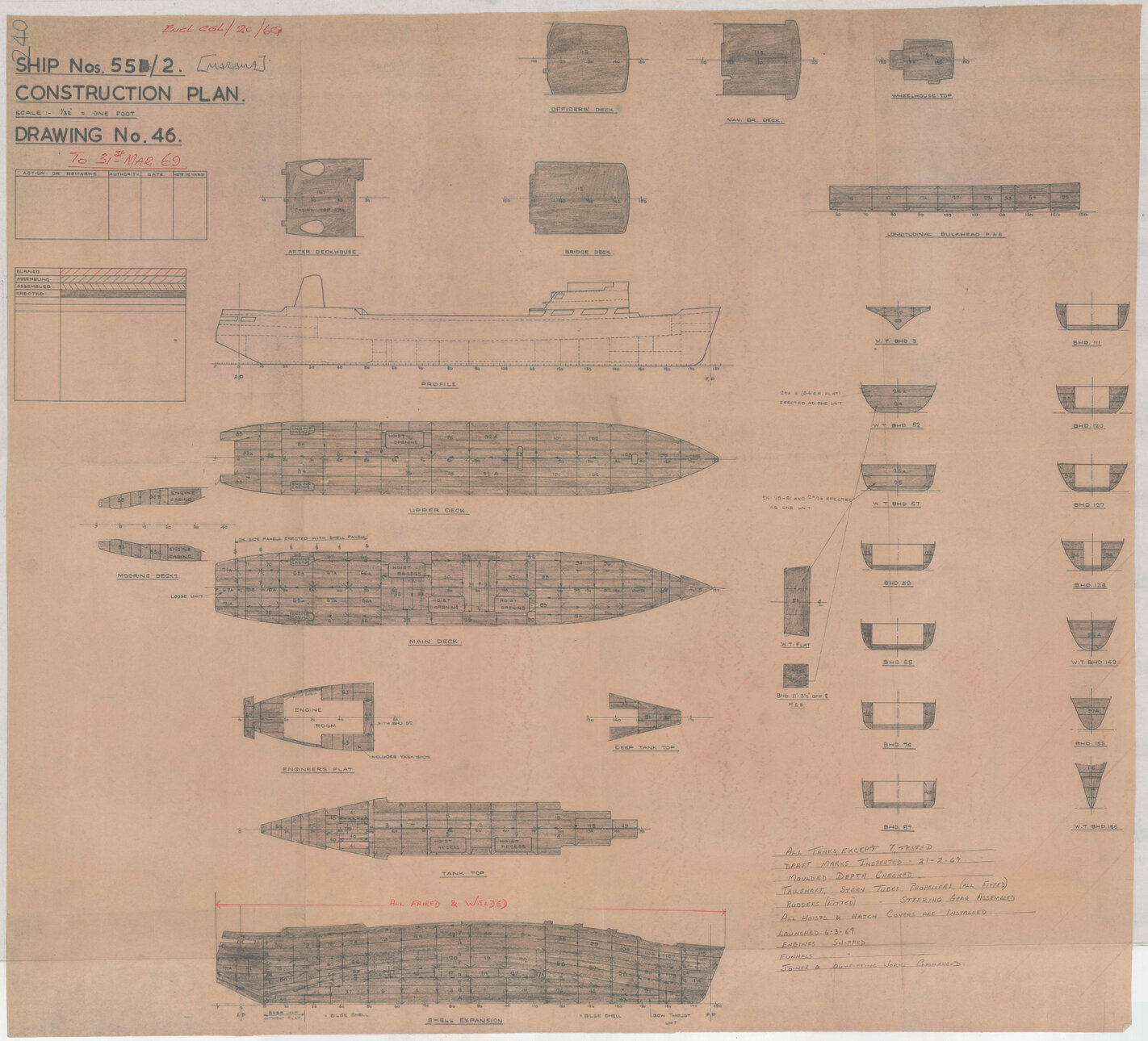 [TSMV Marama], construction plan
