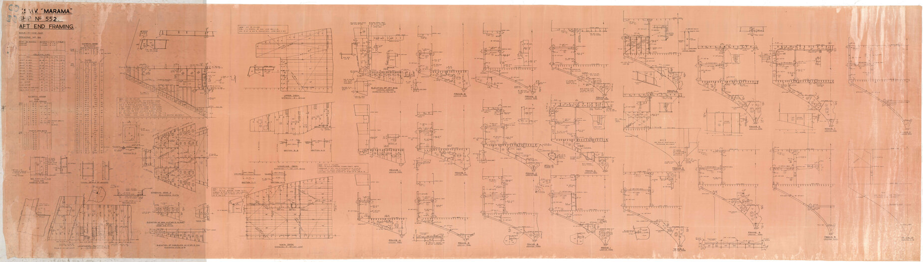 TSMV Marama, aft end framing
