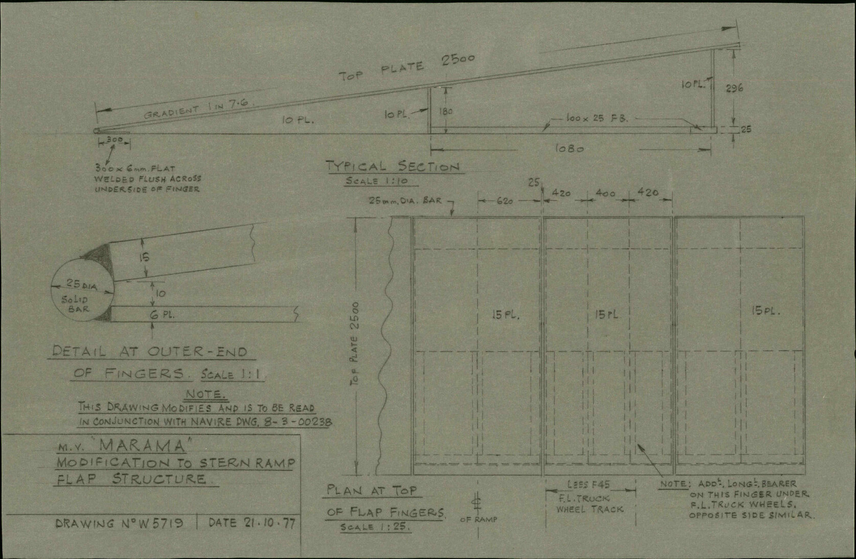 TSMV Marama, modification to stern ramp flap structure