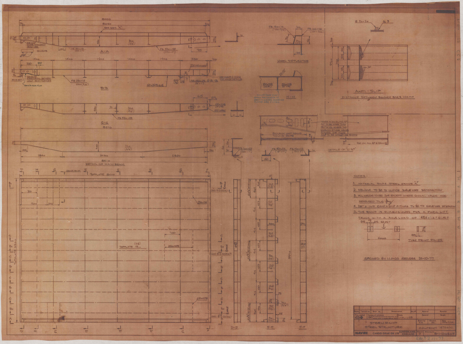 [TSMV Marama], stern ramp steel structure, edition 7
